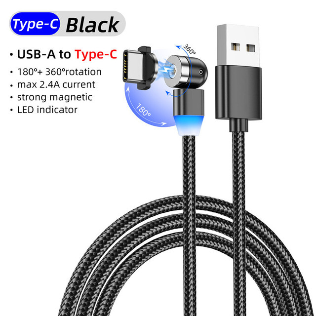 In1 Magnetic Luminous Lighting Charging Cable Mobile Phone Cable USB Type C Cable For Xiaomi Samsung LED Micro USB C Wires