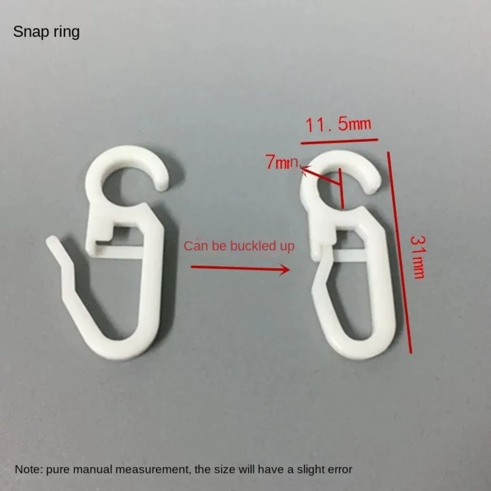 White Plastic Curtain Track Slider for Room Shower