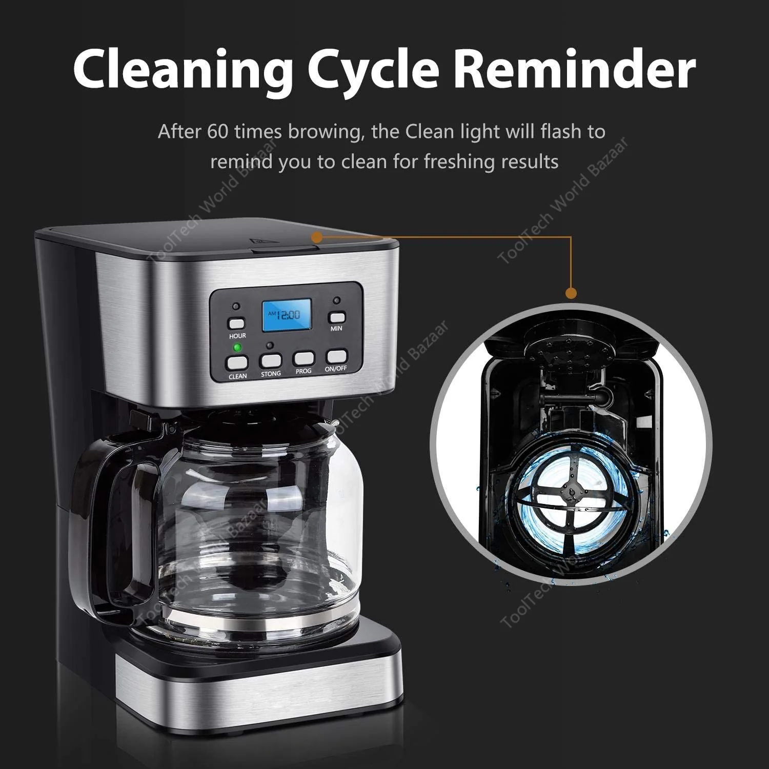 1.5L American drip coffee machine 24 hours reservation insulation function 950W