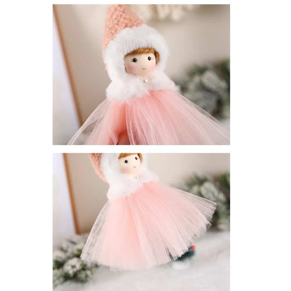 2022 Plush Yarn Skirt Angel Cute Children's Girl Doll Gift Pendant Christmas Tree_voghion.com