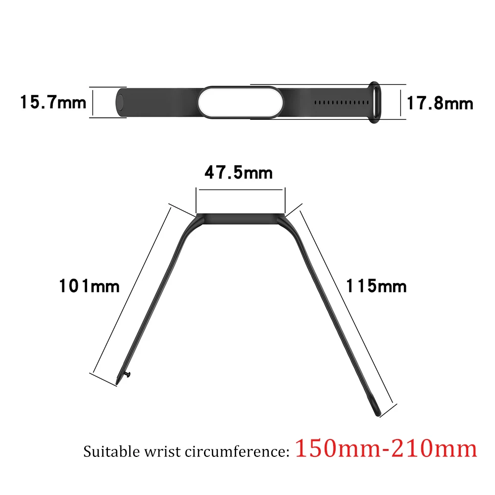 1Pcs Suitable For Xiaomi Bracelet 5 Silicone Strap NFC Smart Bracelet Soft Sports Watch Smart Watch Accessories