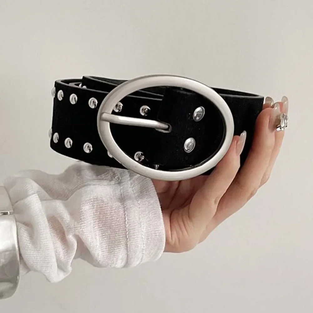 Hosen Dekoration Einstellbare Nieten Taille Gürtel Punk Retro Y2K Breiten Gürtel Amerikanischen Stil Jeans Dekor PU Leder Bündchen Geschenk – Detail 7