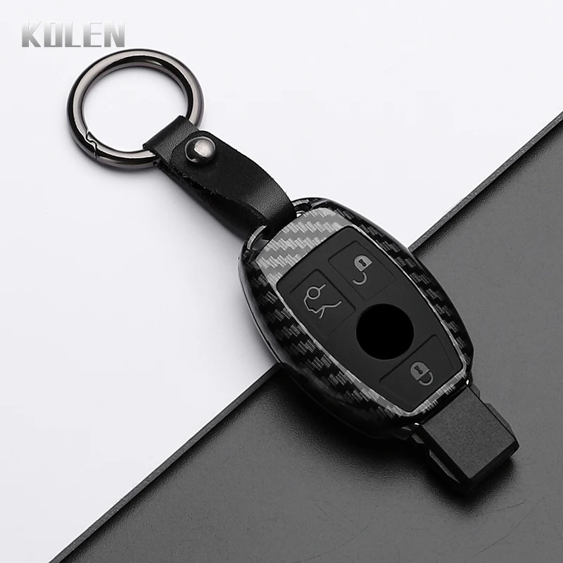 ABS Carbon Fiber Style Car Key Case Cover