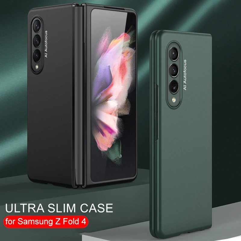 Luxury Ultra Slim Case For Samsung Galaxy Z Fold 4 5G Shockproof Matte Case Front Back Protective Cover Z Fold4 Fundas Capa
