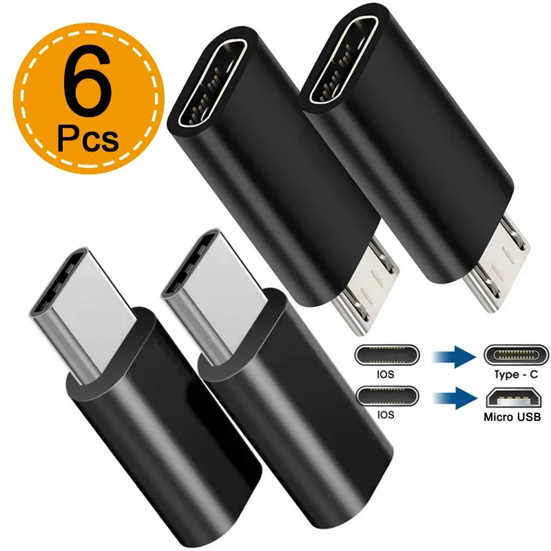 Micro USB Type C Male To IOS Female Adapter Connector Data Sync Charging Converter Apple Android Mobile Phone Laptop Adapter otg adapter,usb to type c adapter,type c adapter
