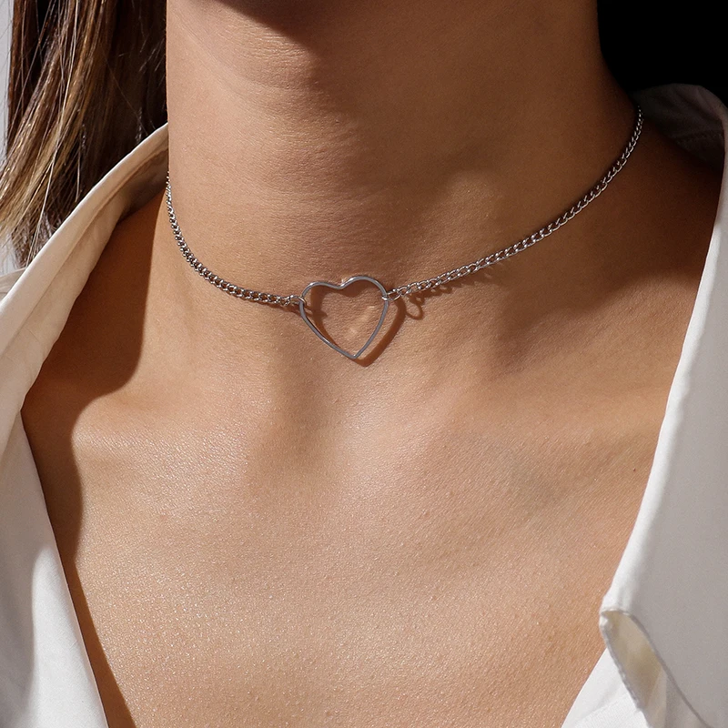Aihua Mode schöne Mädchen Schlüsselbein Kette Liebe Herzen Halsketten & Anhänger für Frauen prägnante ol Halsketten Geburtstags geschenke