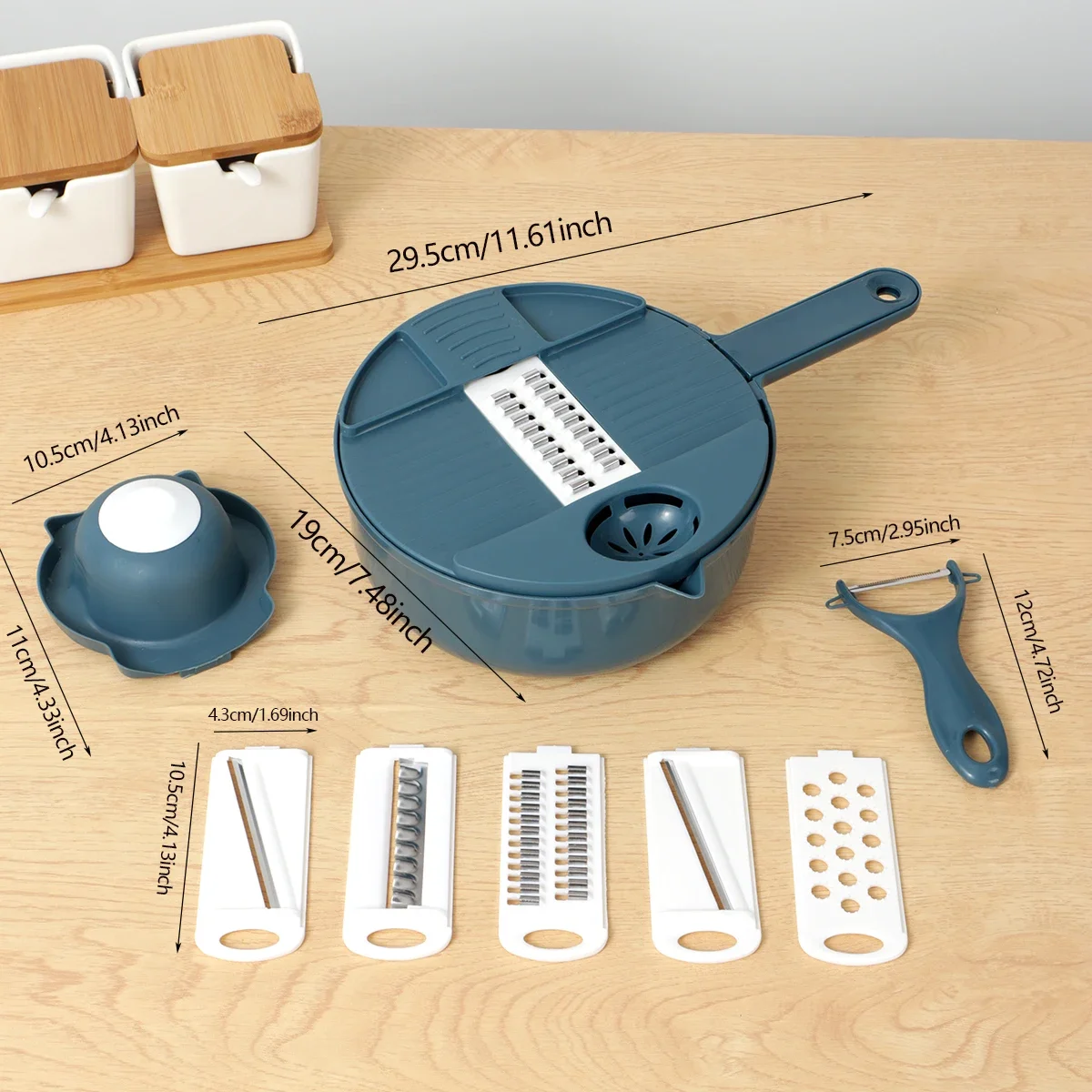 1set/9pcs Multi Functional Desktop Slicer for Manual Frozen Meat Fat Beef Roll Cutting Machine Fruit Vegetable Simple Slicer