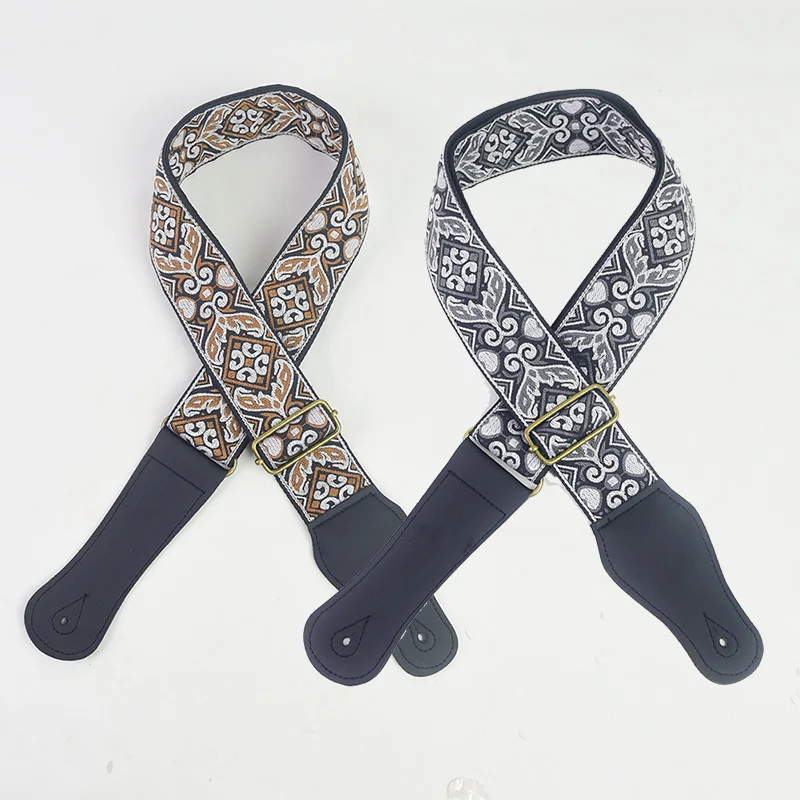 Embroidered Ethnic Style Adjustable Guitar Strap