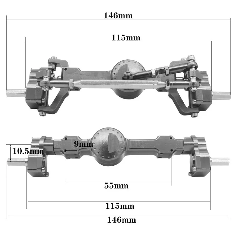 

MN Aluminum Alloy CNC Anodized Full Metal Front Rear Portal Axle for 1/12 MN MN99S MN98 D90 D91 D99 D99S MN90 RC Car Upgrade