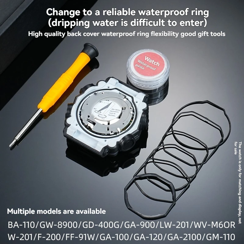 Universal Watch Back Cover Waterproof Sealing Ring with Tool