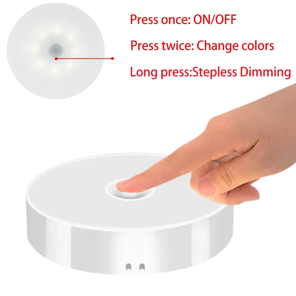 LED Night Light LED Cabinet Light Cabinet Lights LED Cabinet Lights Under Cabinet Light Night Light USB Rechargeable Night Lights Button Switch For Kitchen Cabinet Wardrobe Lamp Staircase Wireless LED Closet Lights