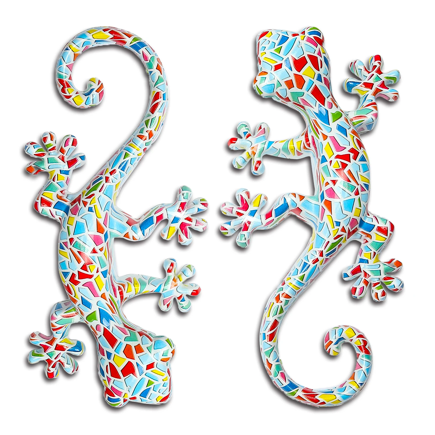 Resin Garden Statue Lizard Figurines Wall Art Decor for Home