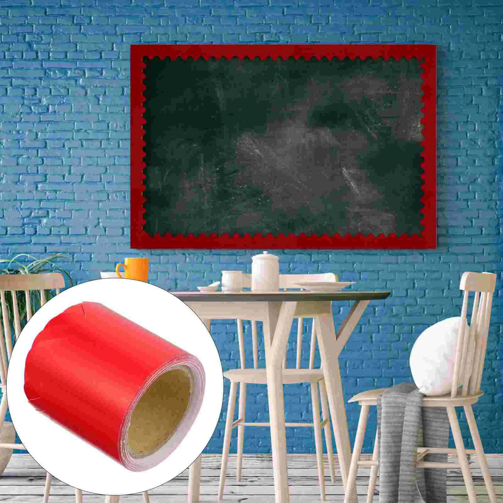 

5M Bulletin Border Trim Chalkboard Border Paper Roll Wall Trim Line Skirting Border Decor School Classroom Supplies Teacher for