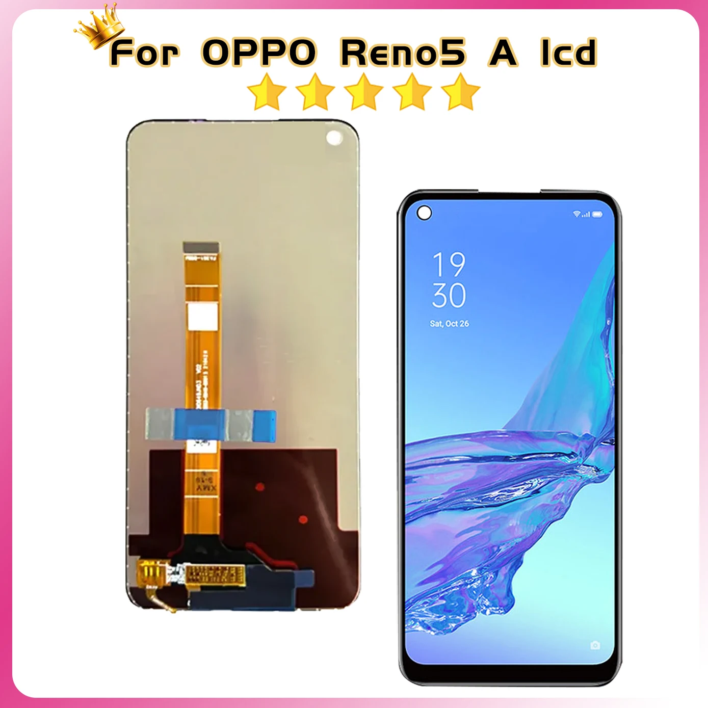 Tested LCD 6.5" for Oppo Reno5 A 5G CPH2199 A101OP Display Touch Screen Assembly