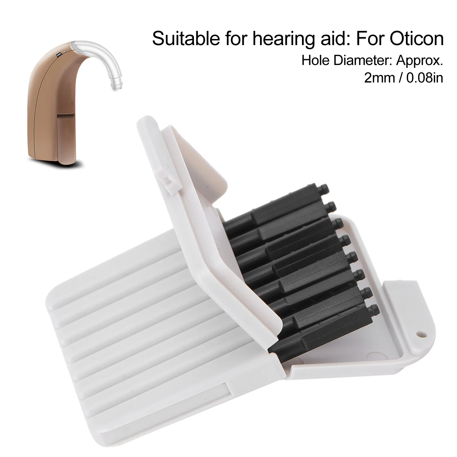 8pcs/Box Hearing Aid Ear Wax Guards Dustproof Earwax Guard Filters 1.2mm/2mm Hole Diameter Hearing Aids Accessory for Elderly 3