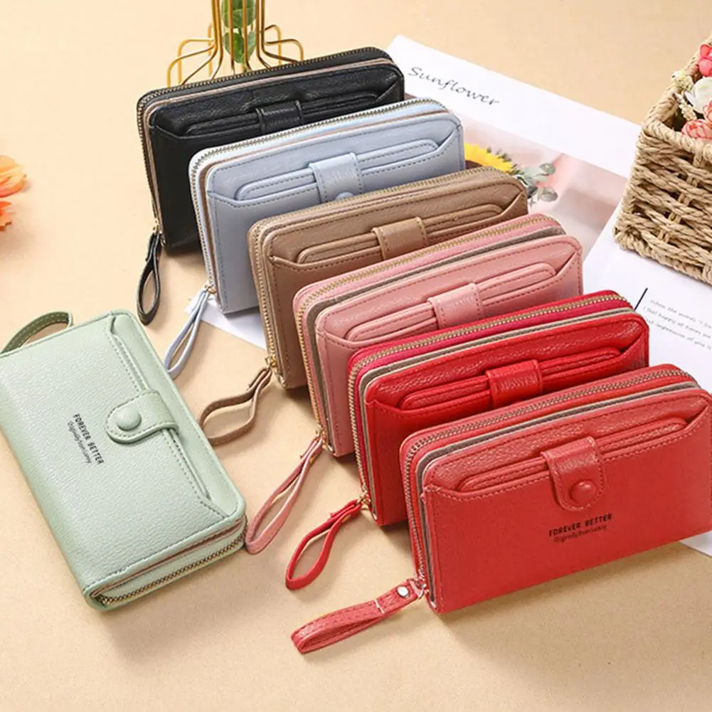 Women Wallet Long Female Clutch Zipper Wallets Big Long Zip Wallets