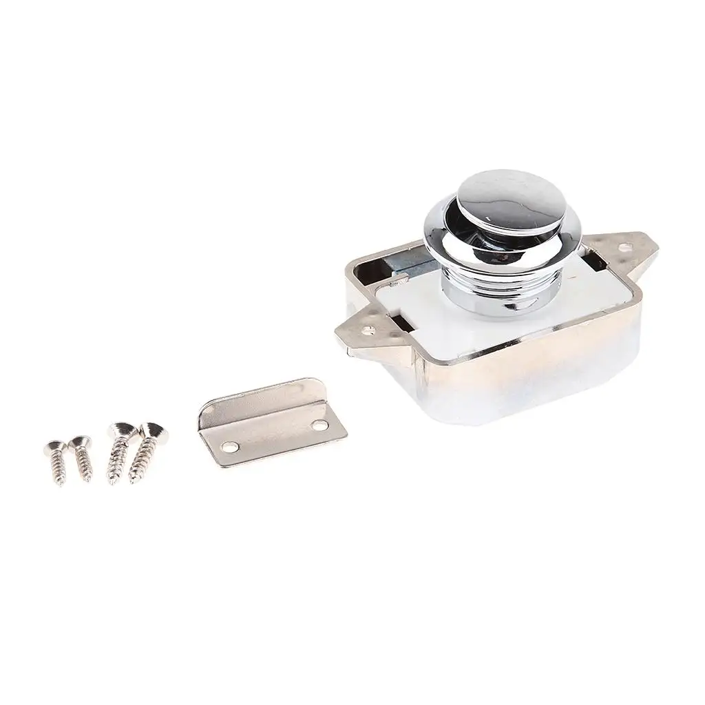 

Серебряная кнопка для ящика шкафа, дверной замок, защелка, защелка, захват Campervan