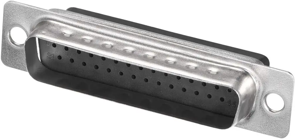 

D-sub Connector Male Plug 44-Position 3-Row Crimp Style Port Terminal Breakout for Mechanical Equipment Black Pack of 1