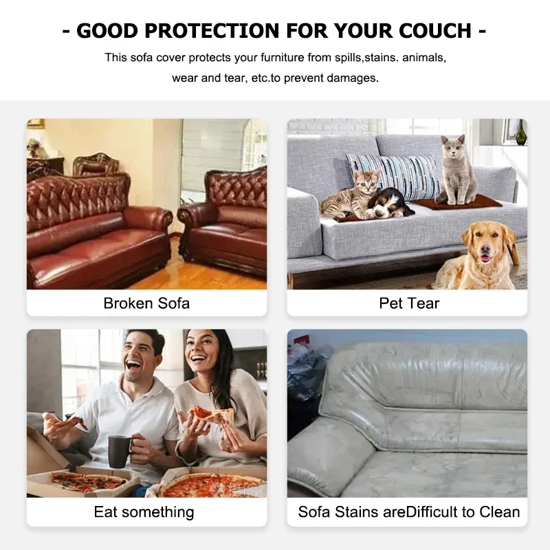 Jacquard Sofa Cover For Living Room Elastic Thick Jacquard Sofa Cover For Sofa L-shaped Corner Covers 1/2/3/4/5 Seater 6