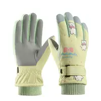 Thick Warm Children Ski Gloves Windproof Snow Snowboard Sports Mittens Non-slip Touch Screen Kids Cycling Gloves Kids Boys Girls 2