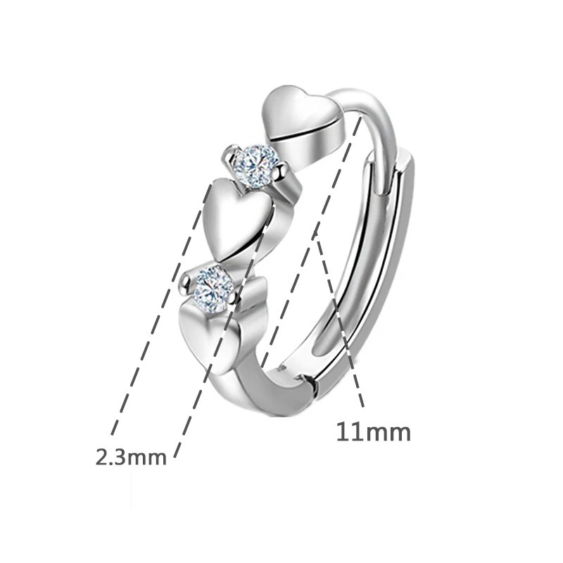 Weight Loss Products 1 Pair Magnetic Slimming Earrings Love Heart-shaped Earrings Silver Lose Weight Stimulating Acupoints Health Slimming Ear Studs