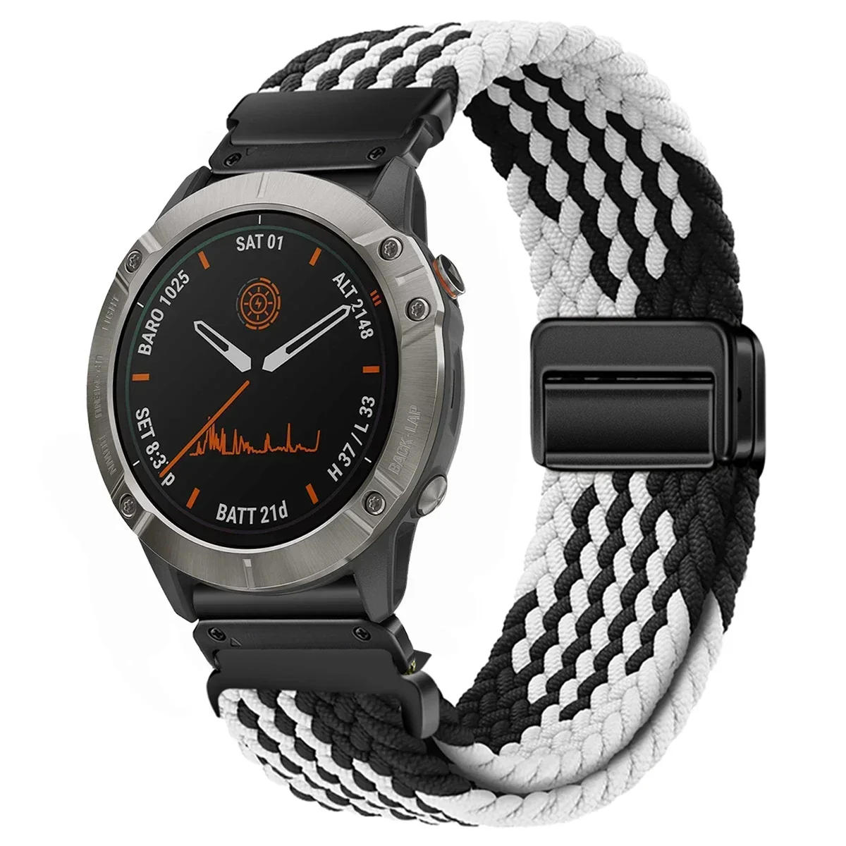 Enhanced Nylon QuickFit Smartwatch Strap - Universal 22/26mm Wristband