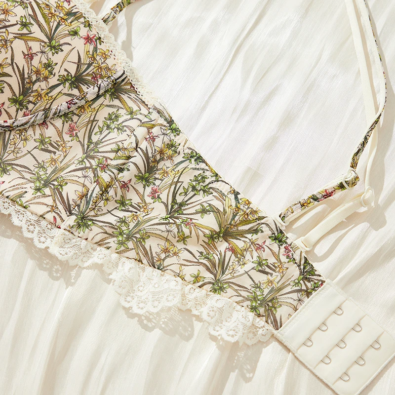 Sexy Half Cup Bra Fashion Spring/Summer Printed Small Chest Bras Lace Lingerie Underwear Bra for Women Free Shipping CW9550 - Image 5