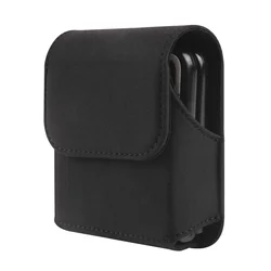 Nylon Cloth Belt Clip Phone Pouch Holster Waist Bag Cover - Moto Razr 60 Ultra (Black)