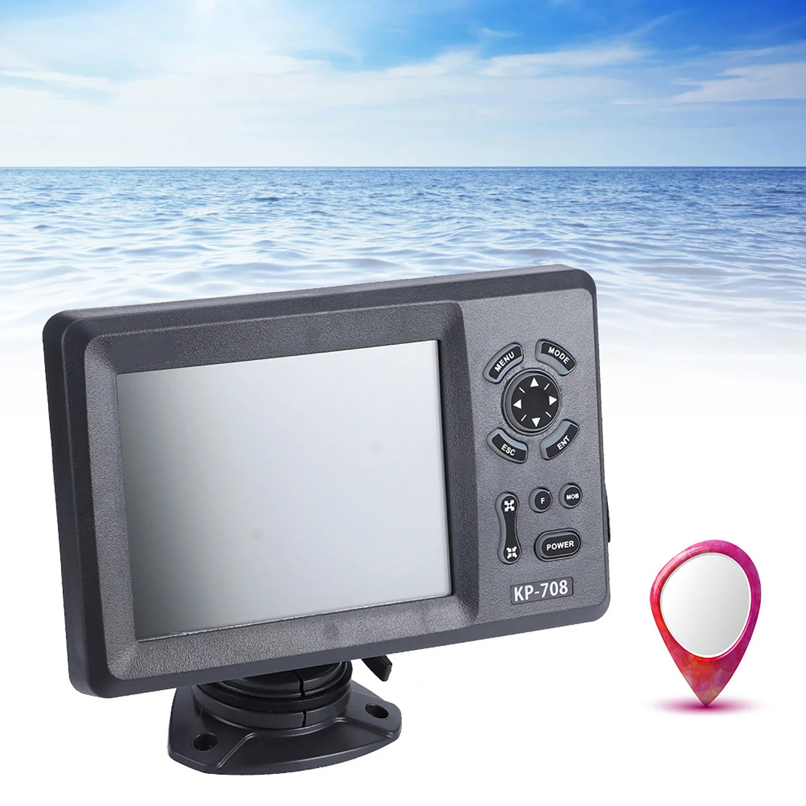 7in Navigation Chart Plotter Marine Navigator with Colorful LCD External GPS Antenna