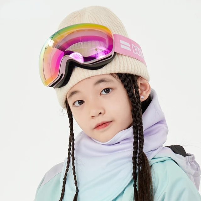 Gafas de esquí de doble capa para niño y niña, gafas de nieve antiniebla,  para exteriores, montaña, Invierno - AliExpress