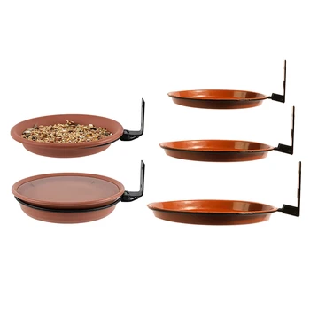 Bird Bath Spa Tray Weatherproof Hanging Bird Feeder Bowl Attracts Wild Birds Pet Supplies for Balcony Railing Garden 3