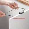 1PCS Stainless steel trash rack, closet Cabinet door trash bag holder, Kitchen accessories, 5