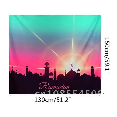 

Muslim Festival Tapestry Eid Mubarak Decor Wall Hanging Tapestry Ramadan Decorations For Home Background Cloth Sleeping Tapestry