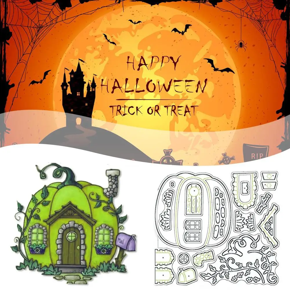

New Vine Pumpkin House metal cutting cut decoration punch Scrapbook stencils knife dies mould DIY paper craft C4V4