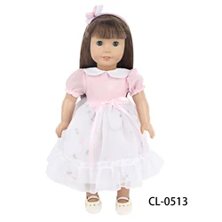 Elegant Pink Bow Doll Dress with Skirt (CL - 0513)
