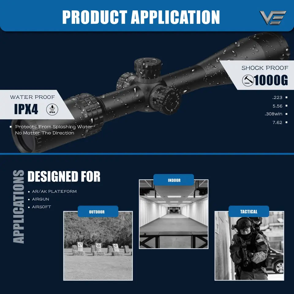 Vector Optics Sentinel-X 10-40x50 Center Dot Riflescope Exclusive