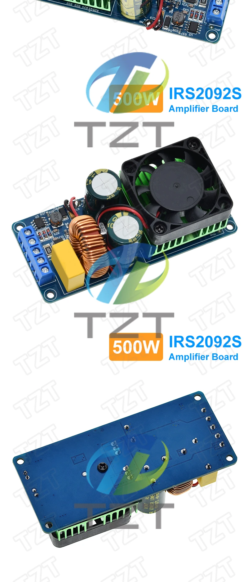 TZT 1/2/5 Stück HIFI Power IRS2092S 500W Mono-Kanal Digitaler Leistungsverstärker Board Klasse D Stufe – Detail 6