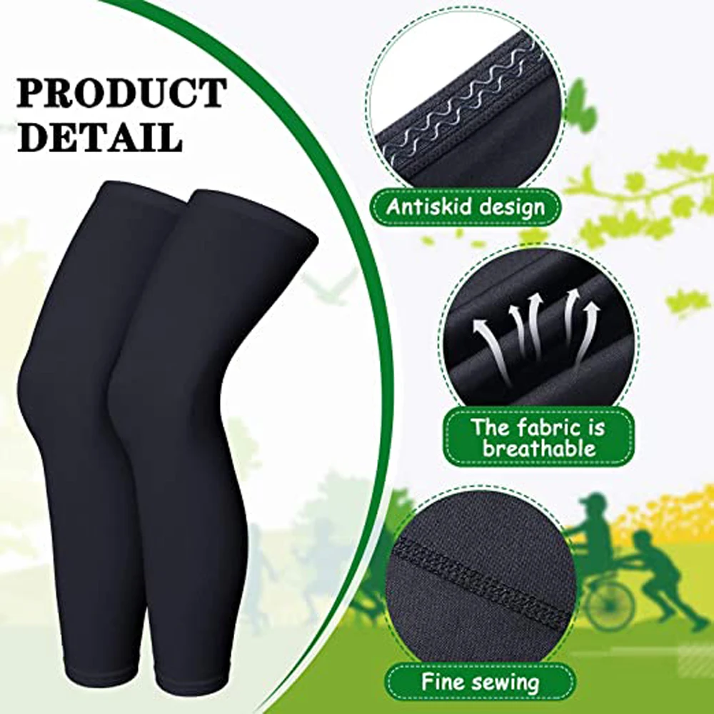 Compression knee brace 1Pcs Long Leg Sleeve Compression Leg Full Long Knee Sleeve Elastic Sport for Men Women Running Basketball Football