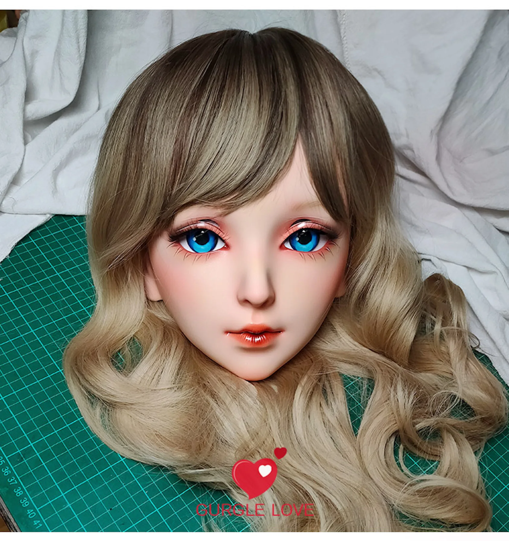 

(FEI) Female Sweet Girl Resin Half Head Kigurumi BJD Mask Cosplay Japanese Anime Role Lolita Mask Crossdressing Doll Mask