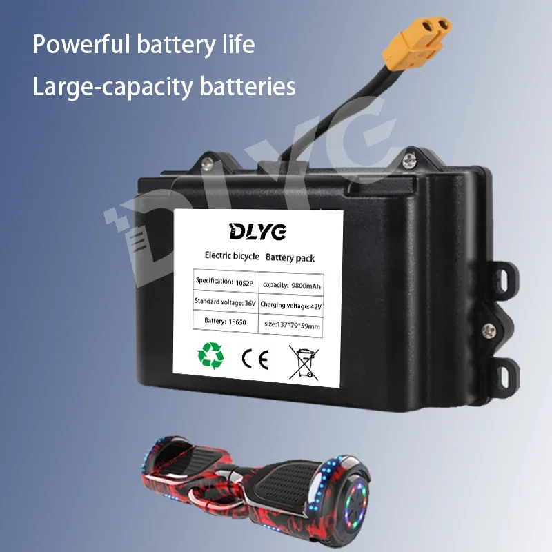 thumbnail image 2 of 10s2p Replacement Battery For Hoverboard / Unicycle – 36V 12000mAh, Lithium, CE/FCC/RoHS Certified 2 of 10