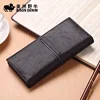 BISON DENIM Cowskin Leather Men Wallets Multi-Functional Cowhide Coin Purse Slim Genuine Leather Wallet Men Card Holders N4437 4
