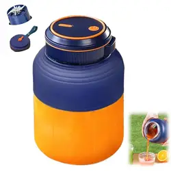 Compact Rechargeable Portable Blender for Shakes & Smoothies with Dual Lid (Blue)