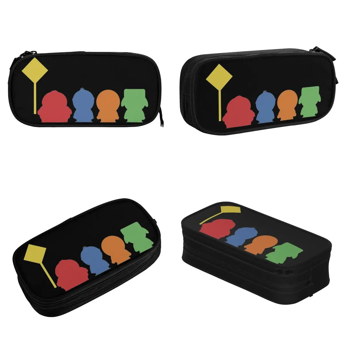 Bus Stop Southpark Cartoon Pencil Cases Fun Stan Cartman Kenny Pen Holder Bag Kids Big Capacity Students School Pencil Pouch