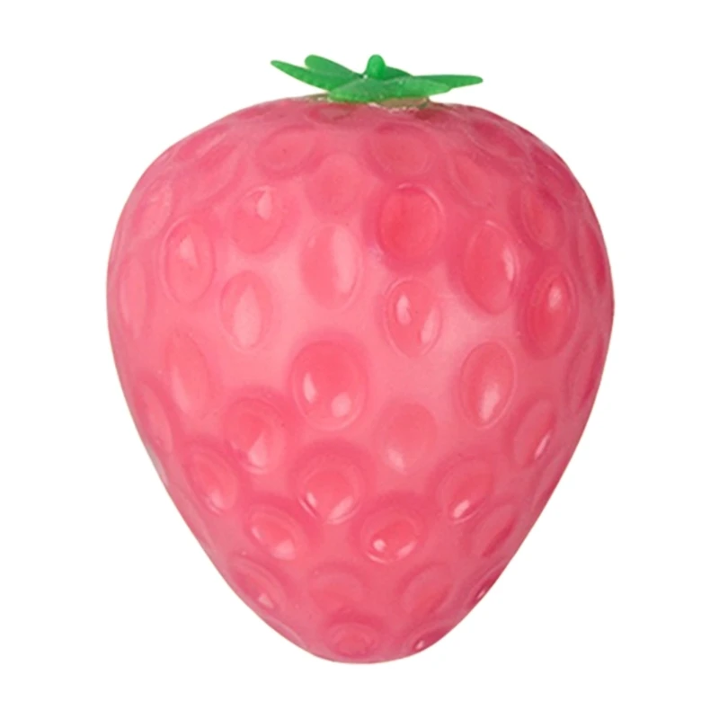 

Adult Teenager Creative Color Changing Strawberry Squeeze Toy Stress Relief Novelty Simulation Fruit Sensory Fidgets Toy 9*7.5cm
