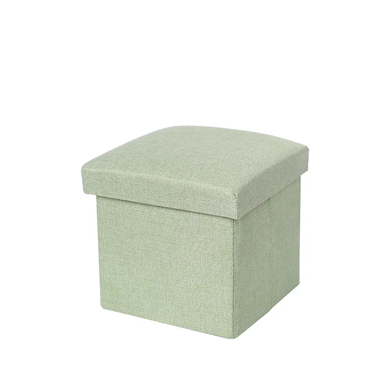 Foldable Storage Stool Box Fabric Multifunctional Storage Stool Boxes Home Organization Sundries Organizer Box With Padded Seat 4