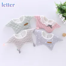 

Cotton 360 Degree Round Satr Baby Boys Girls Saliva Towels Feeding Bib Casual Waterproof Tassel Stereo Burp Cloth Bandana Bibs
