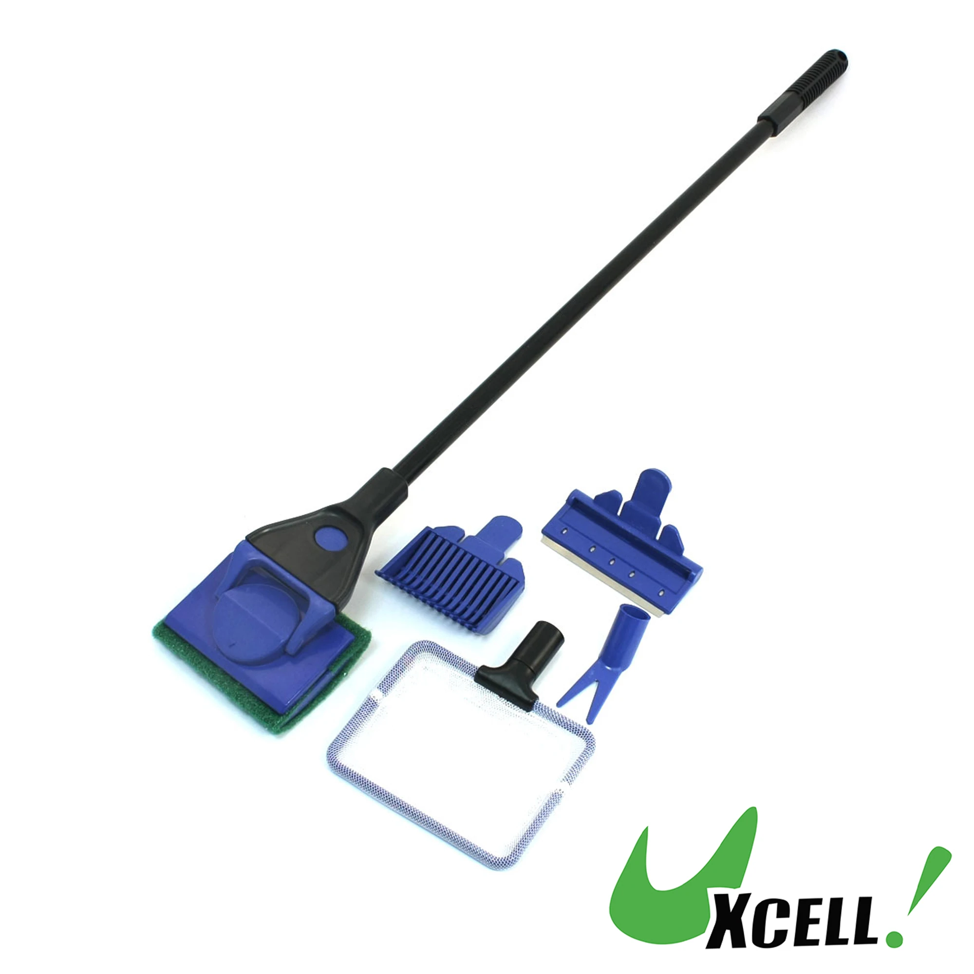 

UXCELL 4/5 in 1 Aquarium Clean Tools Fish Tank Glass Cleaning Brush Set Fish Net Gravel Algae Scraper Fork Sponge Cleaner Tool