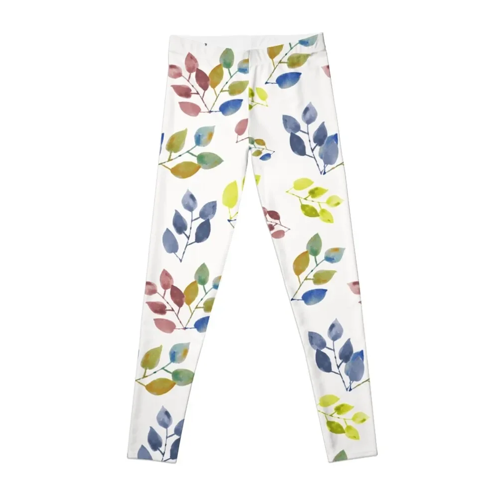 

Watercolour leaf pattern 2 Leggings Women's push up Women's tights Womens Leggings