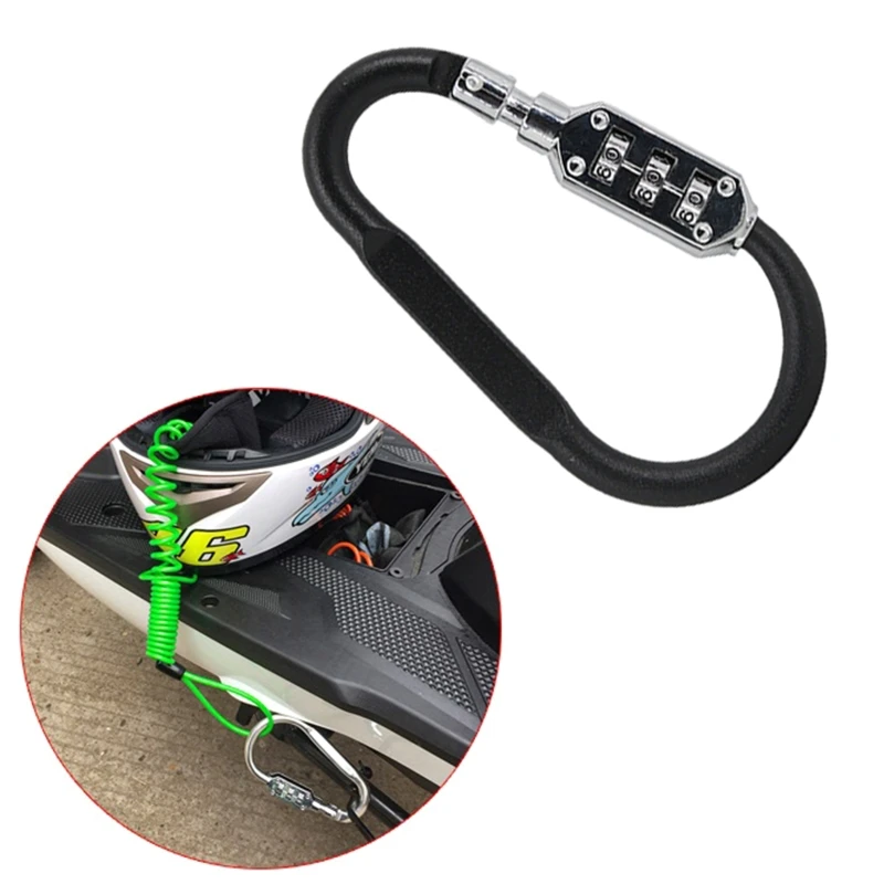 

68UF 3 Dial Carabiner Combination Lock for No Clothing, Backpack, or Luggage Snags,