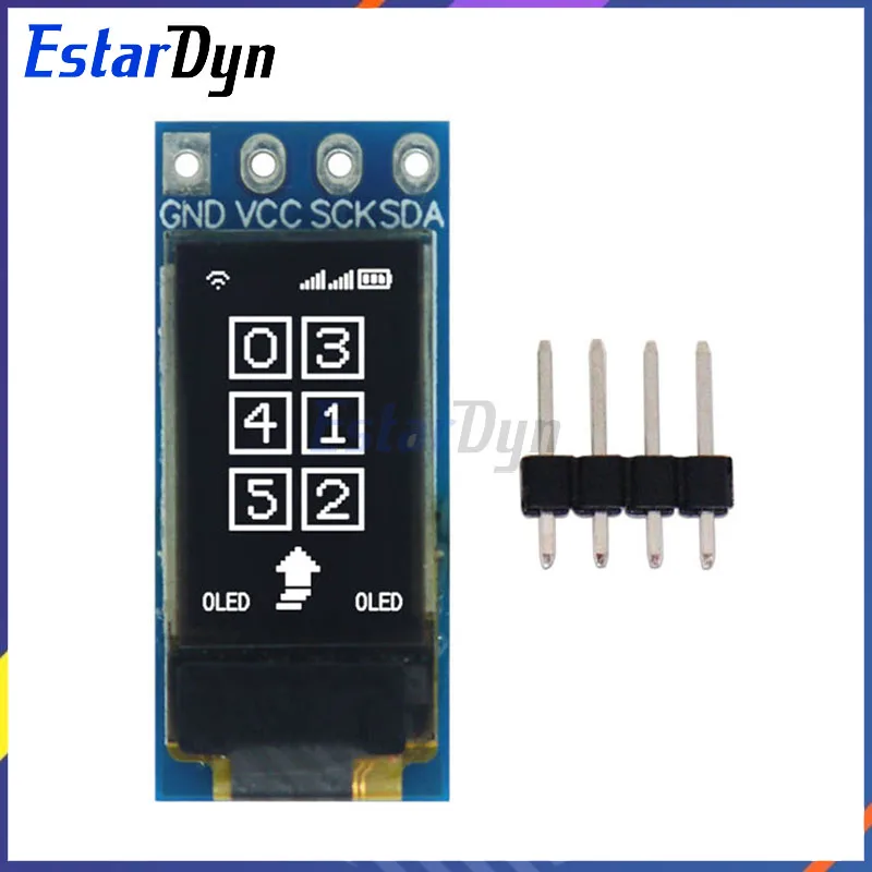 Schermo LCD OLED da 0,5 pollici Estardyn CH1115 piccolo schermo 48*88 display modulo luce bianca schermo verticale IIC - immagine 3